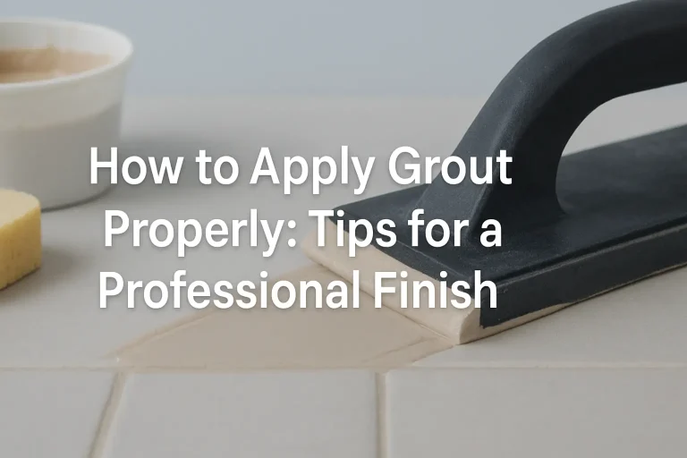How to Apply Grout Properly: Tips for a Professional Finish