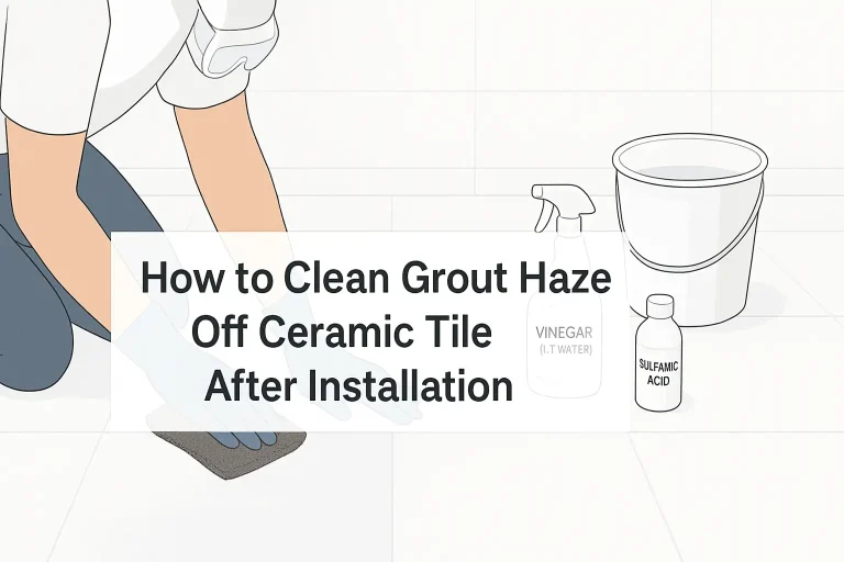 How to Clean Grout Haze Off Ceramic Tile After Installation