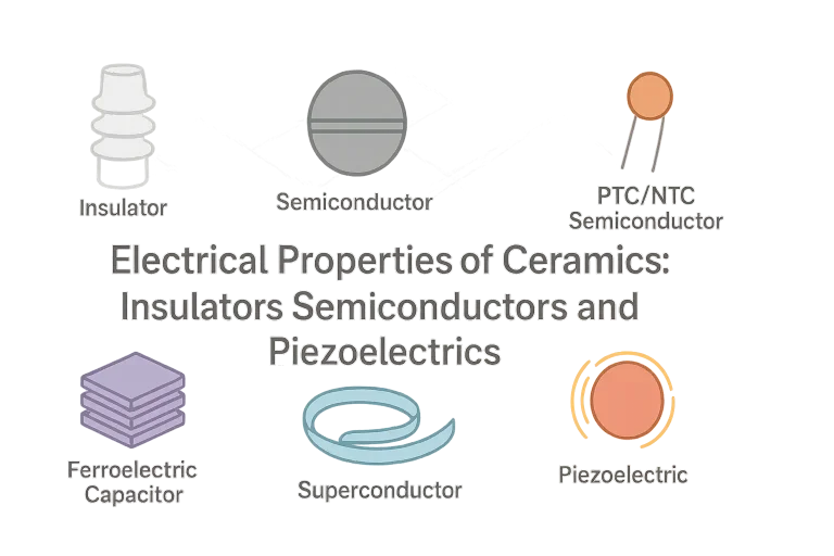 Electrical Properties of Ceramics: Insulators Semiconductors and Piezoelectrics