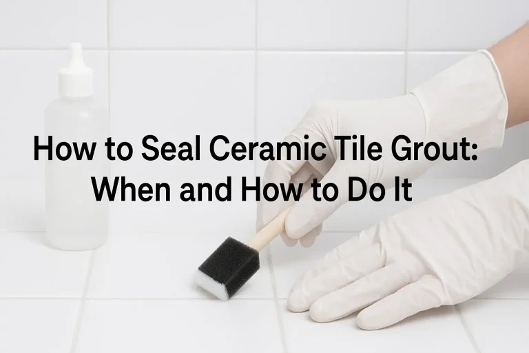 How to Seal Ceramic Tile Grout: When and How to Do It